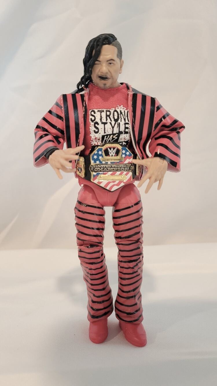 WWE Mattel Elite Shinsuke Nakamura Action Figure US Championship Belt Strong...